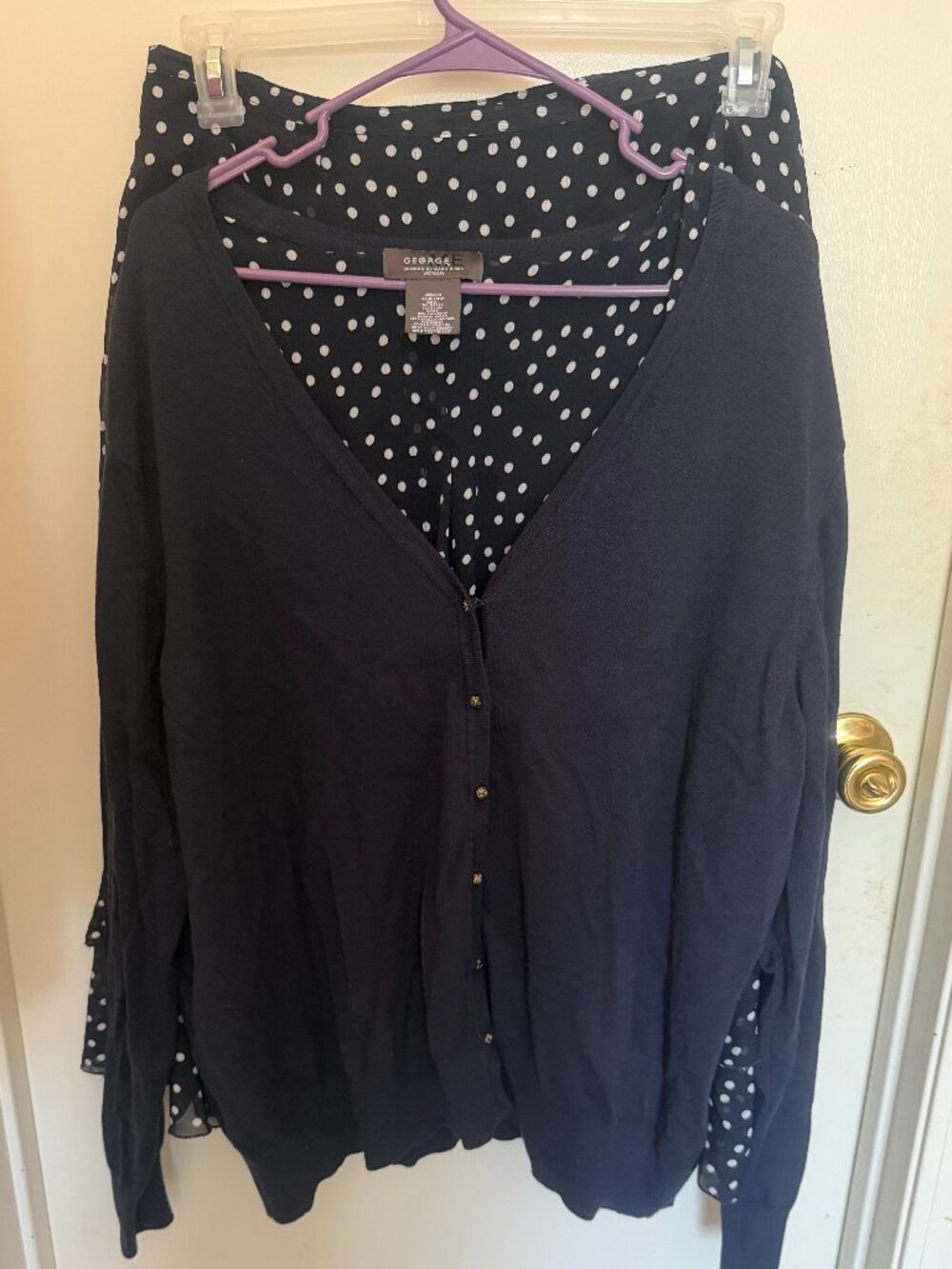 George Dark Navy Cardigan/Skirt Set W 22-24 Top/ Bottom 20W